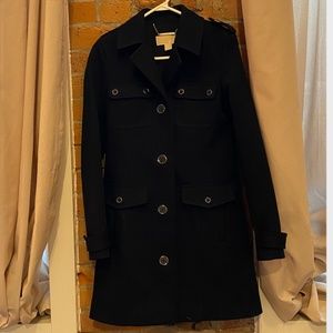 Navy Michael Kors Trench Coat